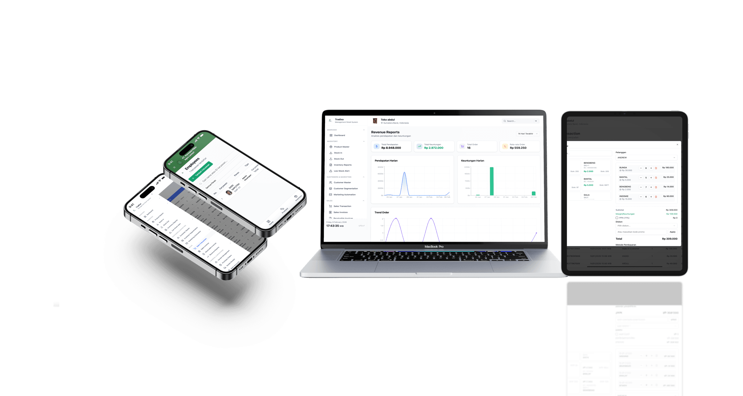 Tradixa Complete System Mockup